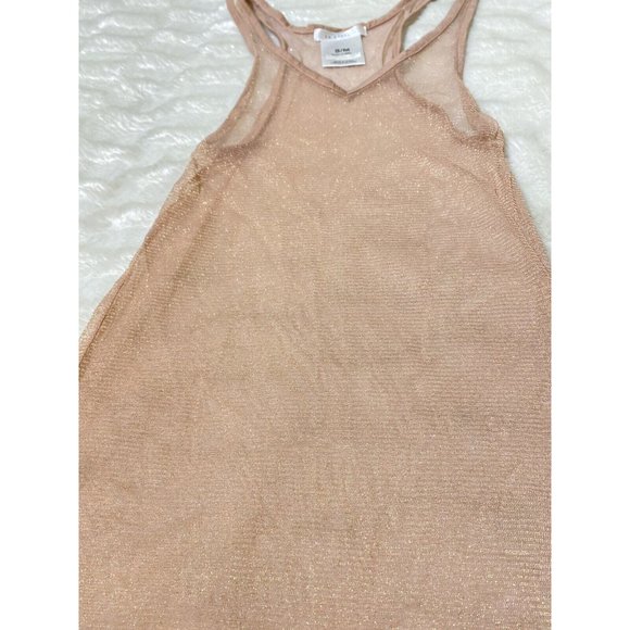 L.A. Express Womens Sheer Tank Top S Pink - Picture 2 of 10